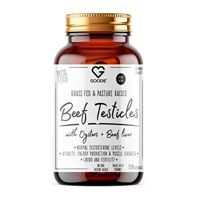 Goodie - Býčí žlázy s ústřicemi a hovězími játry - Beef Testicals 120 kapslí