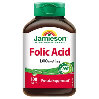 Jamieson - Kyselina listová 1000 µg 100 tablet