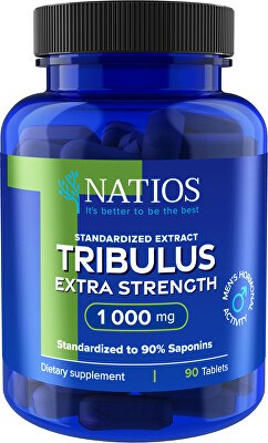Natios - Tribulus Extract 90% saponins 1000 mg 90 veganských tablet